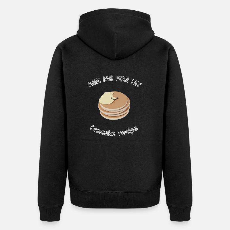 Pancake - Unisex Premium Bio Zip Hoodie - Schwarz