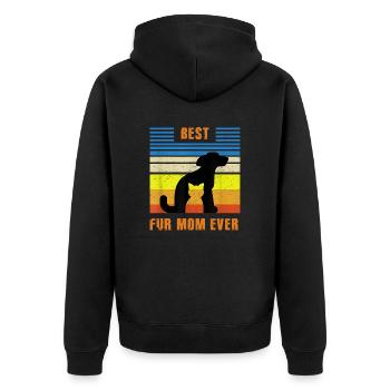 Meilleur propriétaire de chat de chien de mère en fourrure - Veste à capuche bio Premium Unisexe - noir - Dos - Nico (187cm)