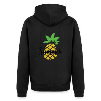 Funny Saying Funny Humor Gift Idea - Unisex Premium Organic Zip Hoodie - black - Back - Nico (187cm)