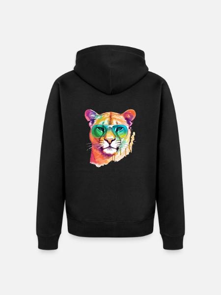 Pole den - Unisex Premium Bio Zip Hoodie - Schwarz