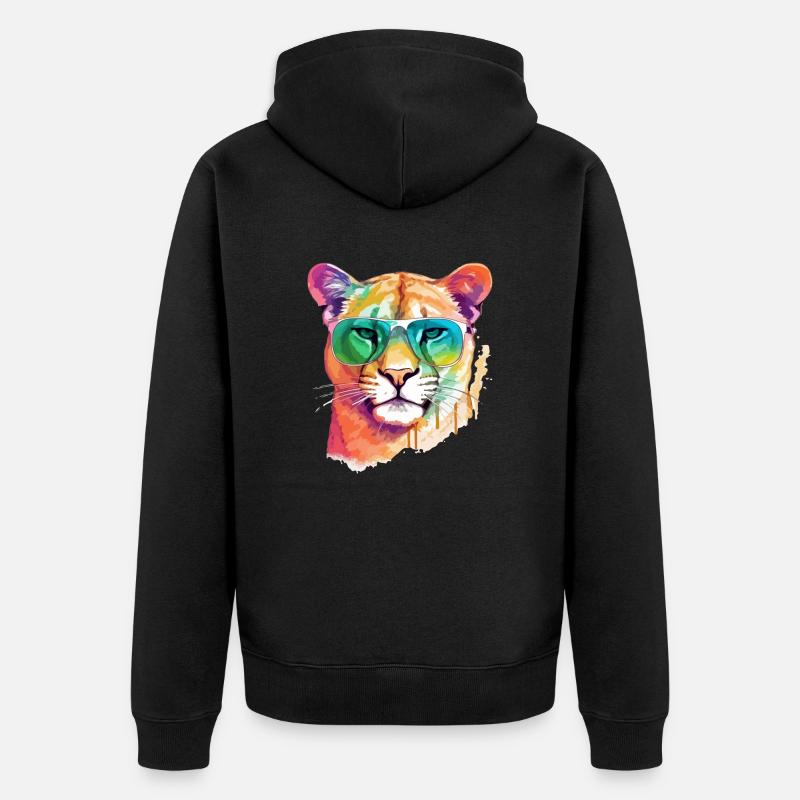 Pole den - Unisex Premium Bio Zip Hoodie - Schwarz