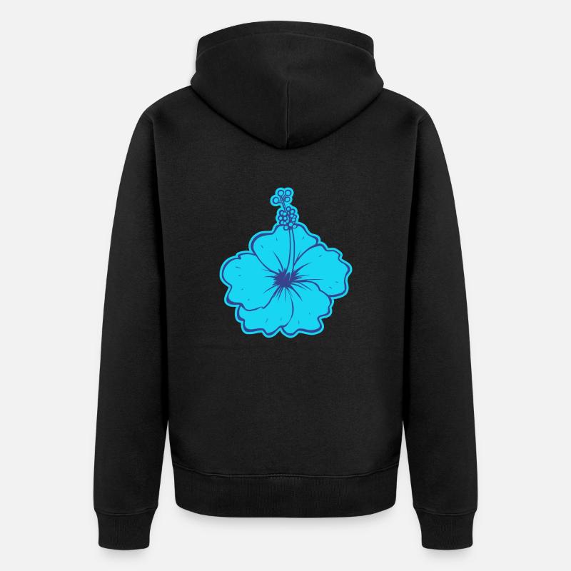La fleur d'Hibiscus - Veste à capuche bio Premium Unisexe - noir