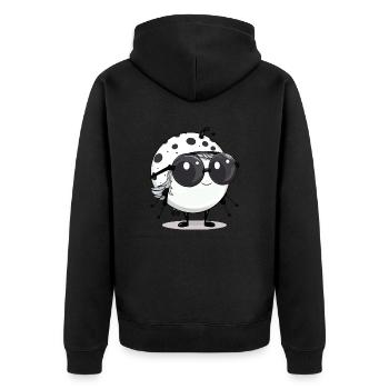 Ali ladybug - Unisex Premium Organic Zip Hoodie - black - Back - Nico (187cm)
