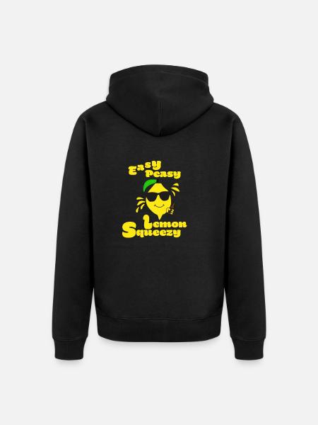 Easy Peasy Lemon Squeezy - Unisex Premium Bio Zip Hoodie - Schwarz