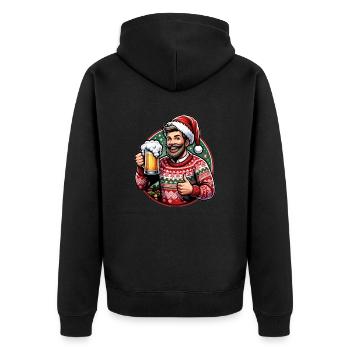 Toast de Noël à votre santé - Veste à capuche bio Premium Unisexe - noir - Dos - Nico (187cm)