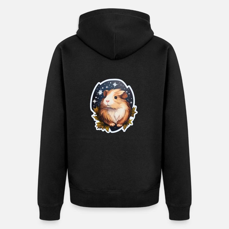 Cochon d’Inde de Noël - Veste à capuche bio Premium Unisexe - noir