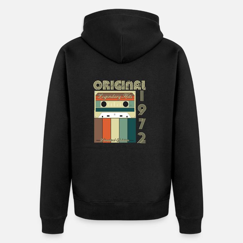 Anniversaire légendaire de 1972 - Veste à capuche bio Premium Unisexe - noir