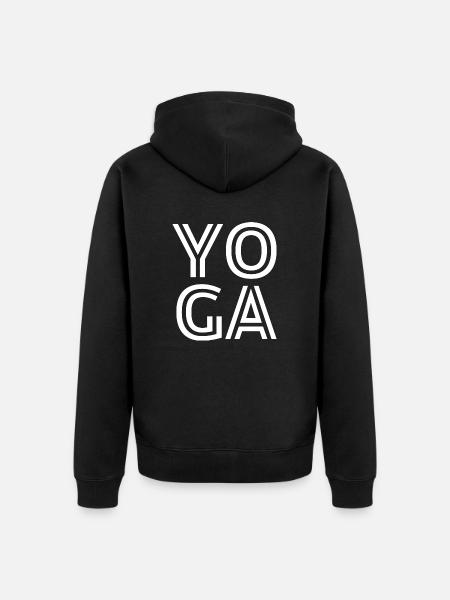YOGA 2 - Unisex Premium Organic Zip Hoodie - black