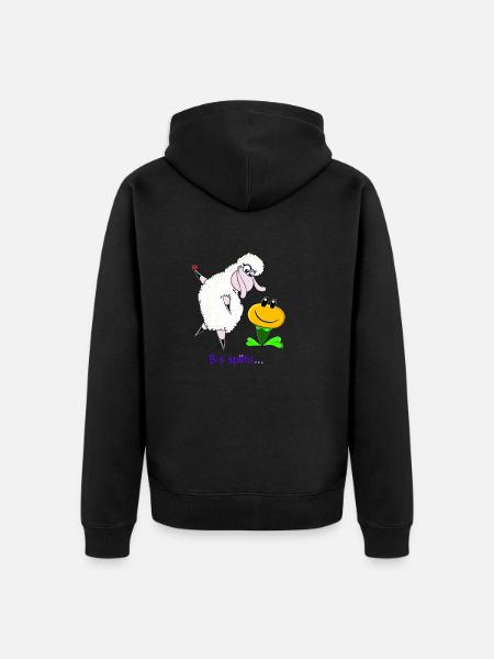 Bis Späta......Wolly Sheepling Gaming - Unisex Premium Bio Zip Hoodie - Schwarz