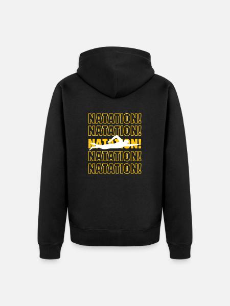 Swimming Swimming Swimming - Unisex Premium Organic Zip Hoodie - black