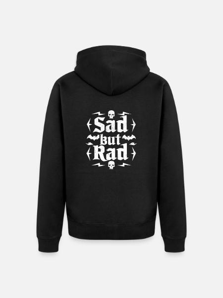 Cool goth look with depth - Unisex Premium Organic Zip Hoodie - black