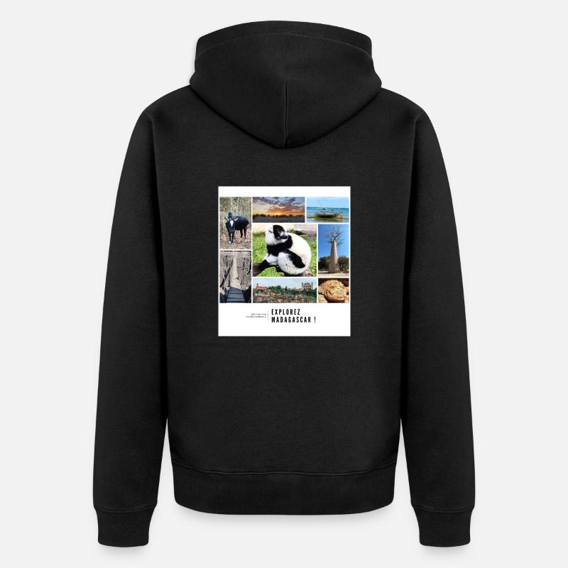 Souvenirs de Madagascar - Veste à capuche bio Premium Unisexe - noir