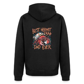 Meilleur papa bernard-l’ermite de tous les temps : Crab Love ! - Veste à capuche bio Premium Unisexe - noir - Dos - Nico (187cm)