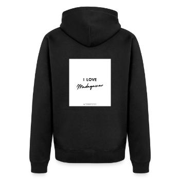 I love madagascar - Veste à capuche bio Premium Unisexe - noir - Dos - Nico (187cm)