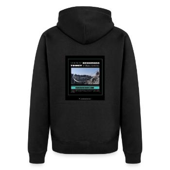 Tsingy de Bemaraha N°01 - Veste à capuche bio Premium Unisexe - noir - Dos - Nico (187cm)