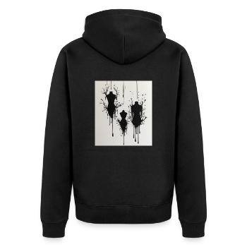 Mannequins with ink stains - Unisex Premium Organic Zip Hoodie - black - Back - Nico (187cm)