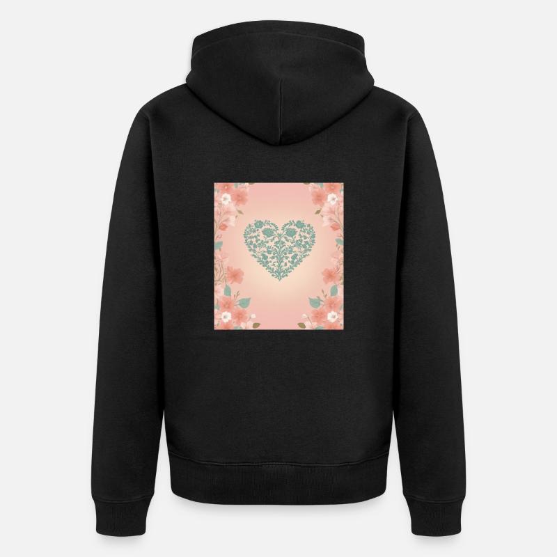 Coeur de fleur - Veste à capuche bio Premium Unisexe - noir