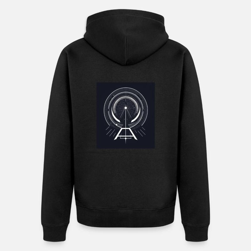 Graphiques géométriques abstraitsGraphique abstrait - Veste à capuche bio Premium Unisexe - noir