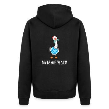 Maintenant, nous avons la salade - Veste à capuche bio Premium Unisexe - noir - Dos - Nico (187cm)