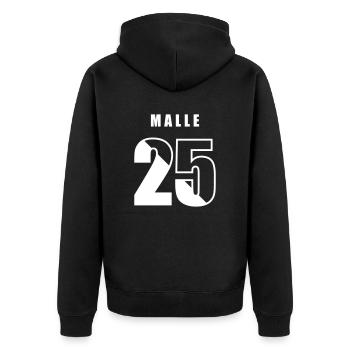 Malle 2025 Trikot - Unisex Premium Bio Zip Hoodie - Schwarz - Hinten - Nico (187cm)