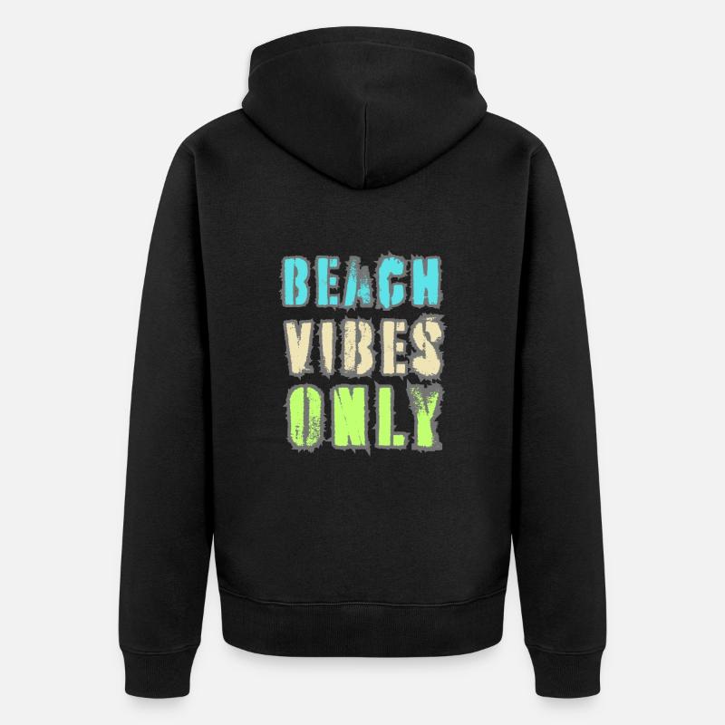 Ambiance de plage uniquement - Veste à capuche bio Premium Unisexe - noir