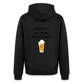 One beer, two beers, three beers... - Veste à capuche bio Premium Unisexe - noir - Dos - Nico (187cm)