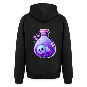 Cute Kawaii Potion - Unisex Premium Organic Zip Hoodie - black - Back - Nico (187cm)