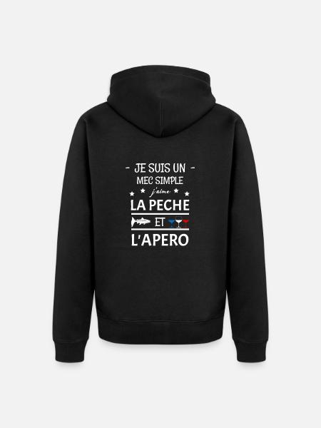 Peach Humor - Unisex Premium Organic Zip Hoodie - black