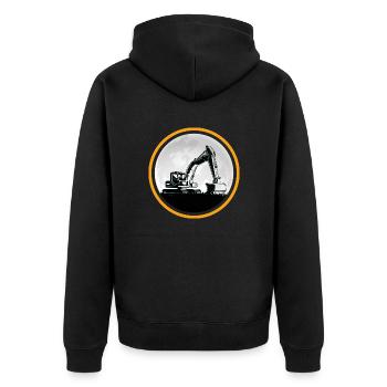 Excavator Excavator Driver Construction Site Excavator Shovel - Unisex Premium Organic Zip Hoodie - black - Back - Nico (187cm)