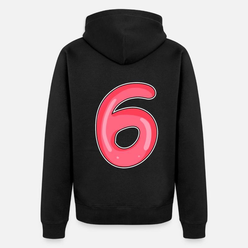 6 - Veste à capuche bio Premium Unisexe - noir