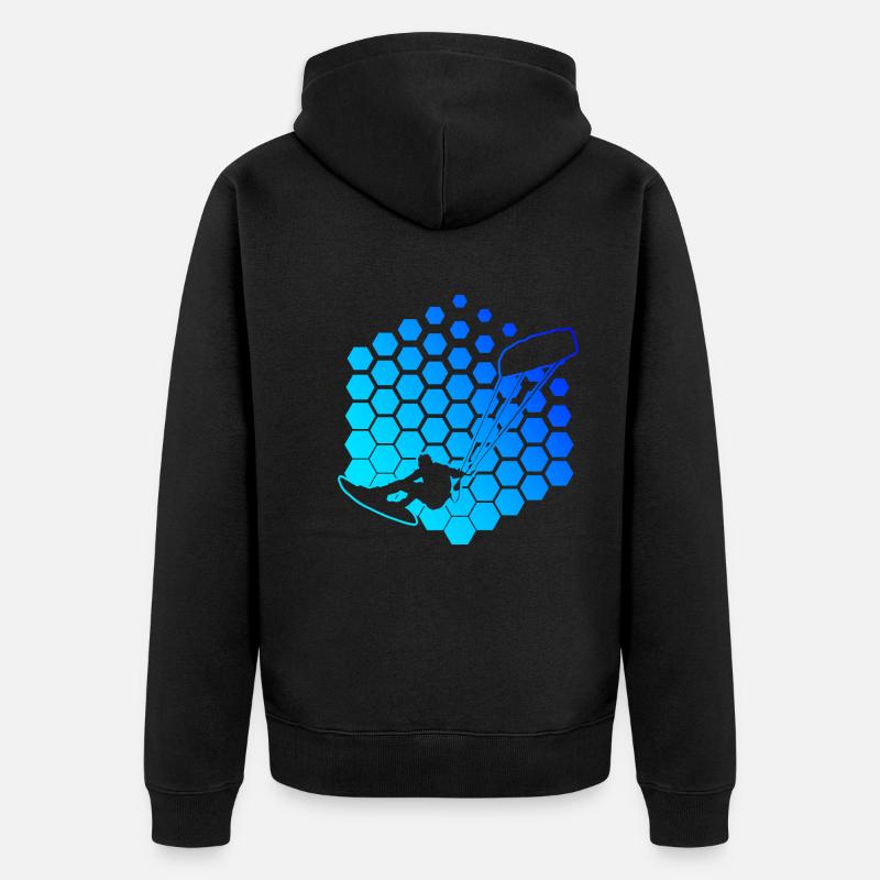 Kitesurf Kitesurf kitesurfer - Veste à capuche bio Premium Unisexe - noir