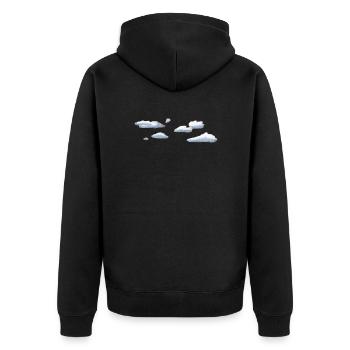 Clouds - Unisex Premium Organic Zip Hoodie - black - Back - Nico (187cm)
