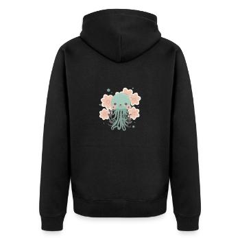 Affectionate Tentacles 2 - Unisex Premium Organic Zip Hoodie - black - Back - Nico (187cm)
