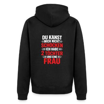 Tu ne peux pas me choquer - Nerfs d’acier - Veste à capuche bio Premium Unisexe - noir - Dos - Nico (187cm)