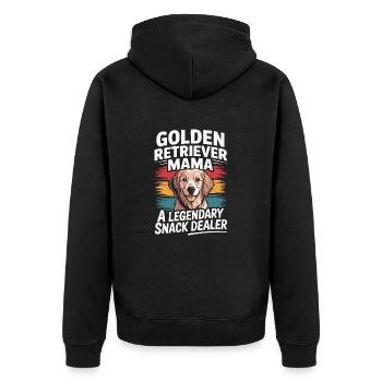 Golden Retriever Maman Mamans, Revendeurs de Snacks - Veste à capuche bio Premium Unisexe - noir - Dos - Nico (187cm)