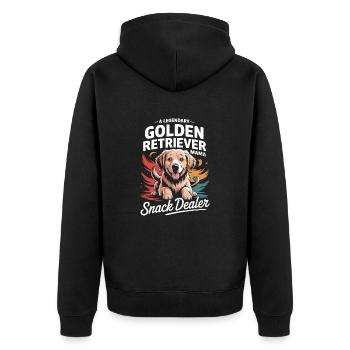 Golden Retriever Maman Mamans, Revendeurs de Snacks - Veste à capuche bio Premium Unisexe - noir - Dos - Nico (187cm)