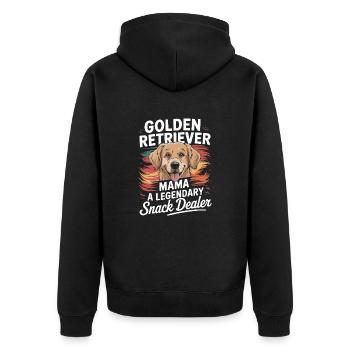 Golden Retriever Maman Mamans, Revendeurs de Snacks - Veste à capuche bio Premium Unisexe - noir - Dos - Nico (187cm)