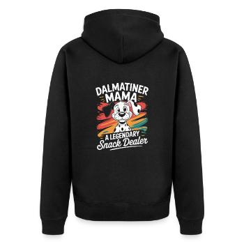 Maman dalmate, marchande de snacks légendaire - Veste à capuche bio Premium Unisexe - noir - Dos - Nico (187cm)