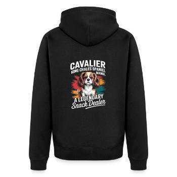 Cavalier King Charles Mama Revendeur de collations légendaire - Veste à capuche bio Premium Unisexe - noir - Dos - Nico (187cm)