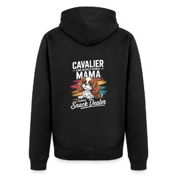 Cavalier King Charles Mama Revendeur de collations légendaire - Veste à capuche bio Premium Unisexe - noir - Dos - Nico (187cm)