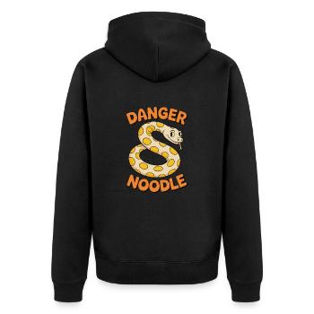 Danger Noodle - Conception de serpent amusante - Veste à capuche bio Premium Unisexe - noir - Dos - Nico (187cm)