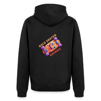 Bold Skater Grinds - Skateboard - Unisex Premium Organic Zip Hoodie - black - Back - Nico (187cm)