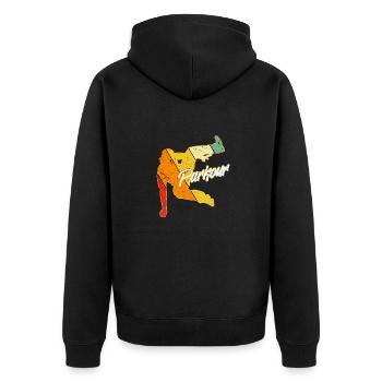 parkour - Veste à capuche bio Premium Unisexe - noir - Dos - Nico (187cm)
