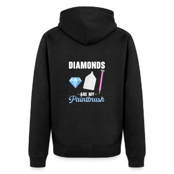 Craft Equipment Diamand Artist - Unisex Premium Organic Zip Hoodie - black - Back - Nico (187cm)