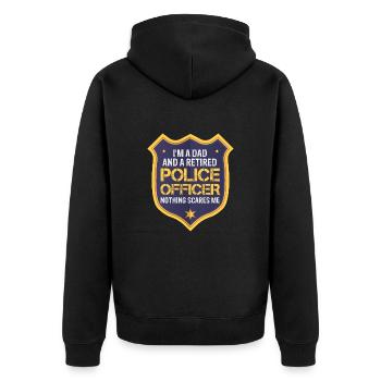 Policier à la retraite Police à la retraite - Veste à capuche bio Premium Unisexe - noir - Dos - Nico (187cm)
