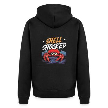 Cute Hermit Crab Crab Crustaceans - Unisex Premium Organic Zip Hoodie - black - Back - Nico (187cm)