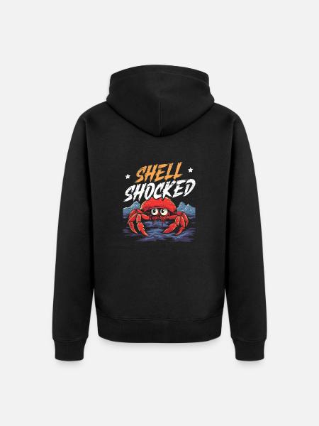 Cute Hermit Crab Crab Crustaceans - Unisex Premium Organic Zip Hoodie - black