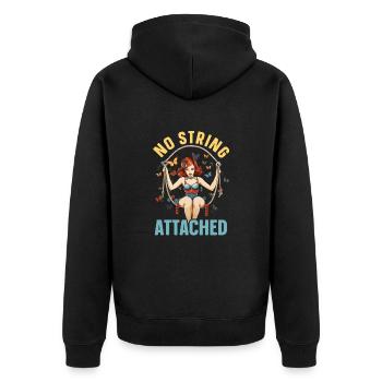 Retro trapeze artist circus artist acrobatics - Unisex Premium Organic Zip Hoodie - black - Back - Nico (187cm)