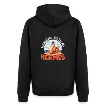 Süsser Einsiedlerkrebs Krabbe Krustentiere - Unisex Premium Bio Zip Hoodie - Schwarz - Hinten - Nico (187cm)