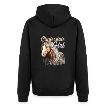 Cheval à sang froid Amateurs de chevaux à cheval - Veste à capuche bio Premium Unisexe - noir - Dos - Nico (187cm)